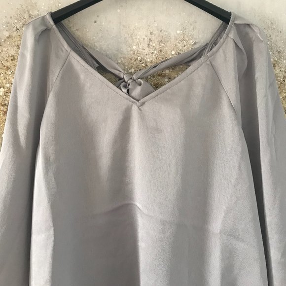 Nine West Metallic Silver Blouse (NWT) - Picture 2 of 13